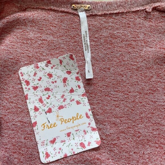 FREE PEOPLE Ginger Cozy Tie Front Sweater Dress, Size Large - NWT - Picture 7 of 10